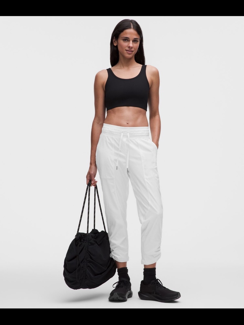 Dance Studio Mid-Rise Cropped Pant - white